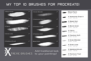 TOP 10 Procreate Brushes, a Brush Add-On by Extreme Brushes (Thumbnail 2 of 2)