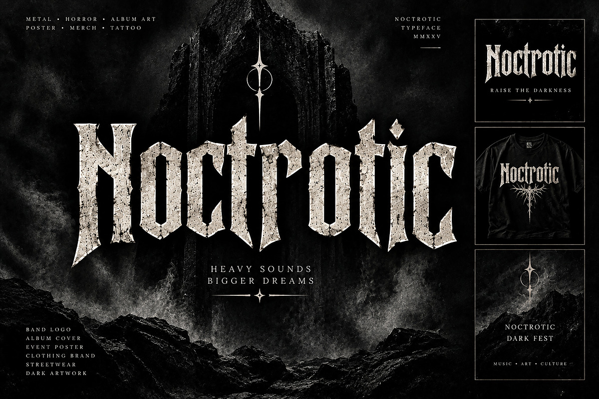 Noctrotic, a Blackletter Font by Wow Magic (Photo 5 of 5)