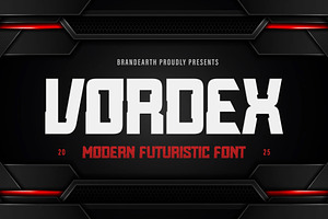 Vordex – Futuristic Display Font, a Sans Serif Font by Brand Earth