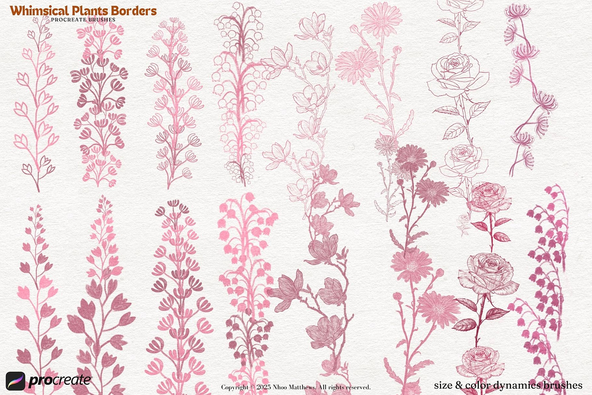 Whimsical Plants Procreate Brushes, a Brush Add-On by Fashion Workshop Bkk (Photo 8 of 11)