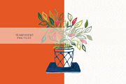 Watercolor Green Plants Clipart Set, an Illustration by Anna Ivanir (Thumbnail 2 of 5)