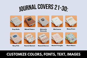 KDP 50 Journal Cover Bundle Canva