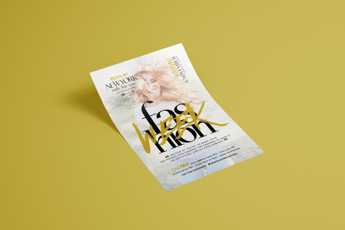 Fashion Week Flyer Template, a Flyer Template by Touringxx Creative Studio (Photo 3 of 3)