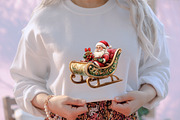 Christmas Santa Claus Sleigh Clipart, an Illustration by designcity5 (Thumbnail 4 of 5)