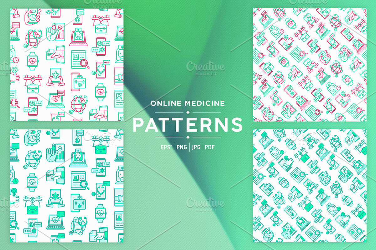 Online Medicine Patterns Collection, a Pattern Graphic by Alex Blogoodf (Photo 5 of 8)