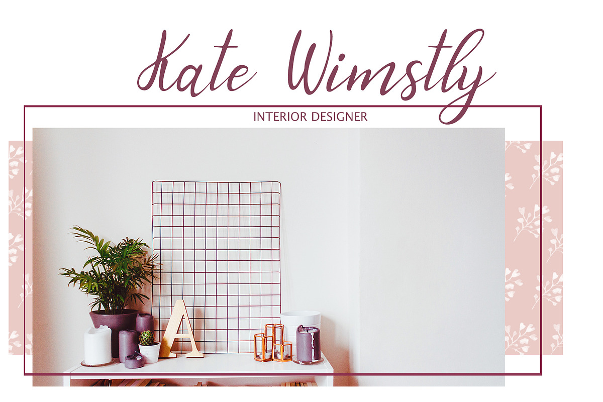 Graceful bouquet-lovely font&clipart preview 2