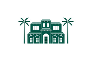 Mediterranean House Illustration, an Illustration by Buqancreative