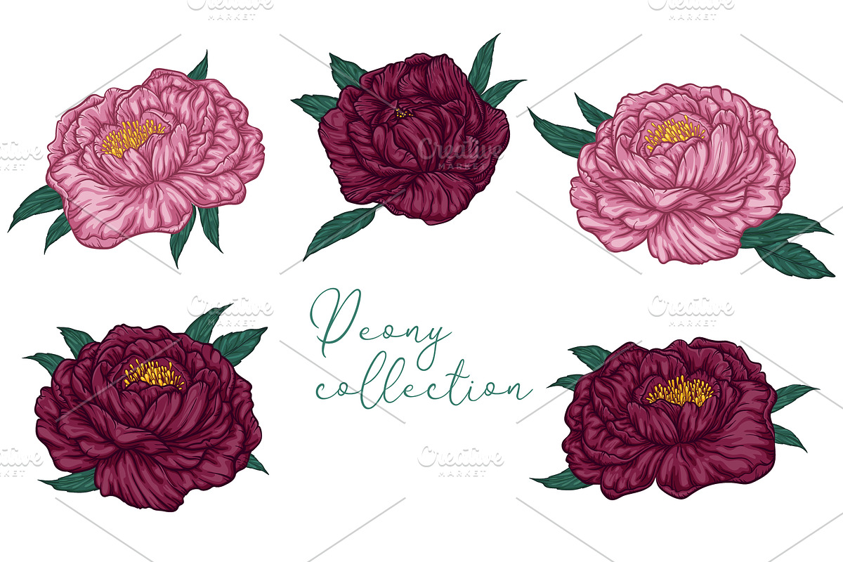 Boho Floral romantic prints, an Illustration by VioSilent (Photo 4 of 5)