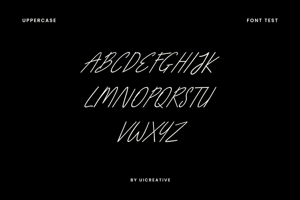 Amandine Monoline Handwritten Font, a Handwritten Font by UICreative (Photo 8 of 13)