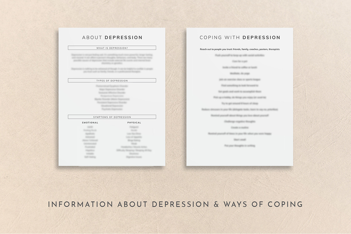Template: Depression Workbook, a Stationery Template by Nautical Notebooks (Photo 2 of 5)