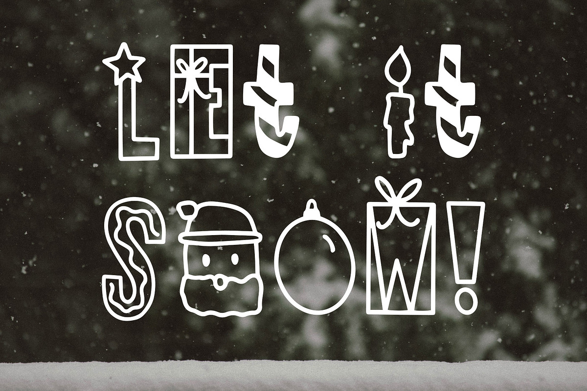 Dasher, A Holiday Symbols Font preview 2