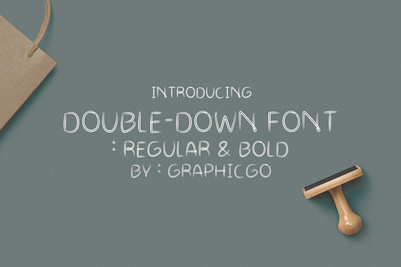 Double Draw Font preview 4