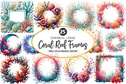 Watercolor Coral Reef Frames PNG, an Illustration by SinaCreation (Thumbnail 1 of 5)