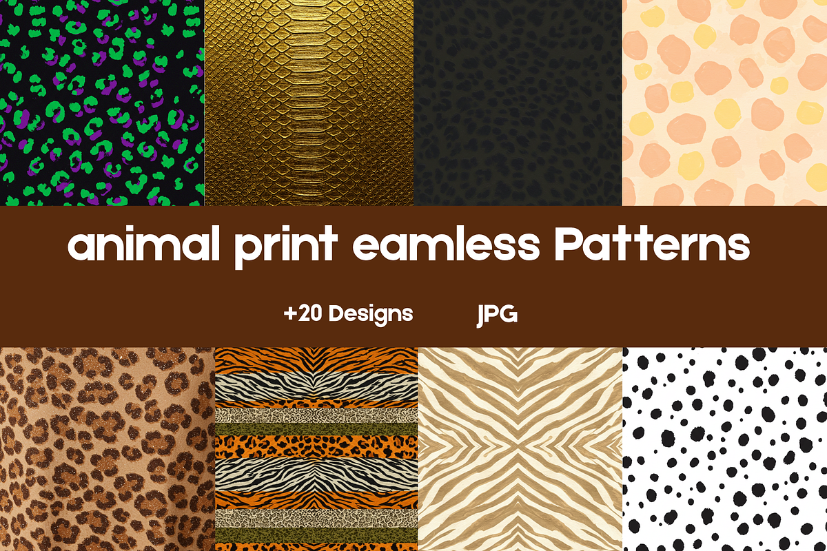 Animal Print Seamless Patterns Paper, a Texture Illustration by BerryPieArt (Photo 1 of 3)