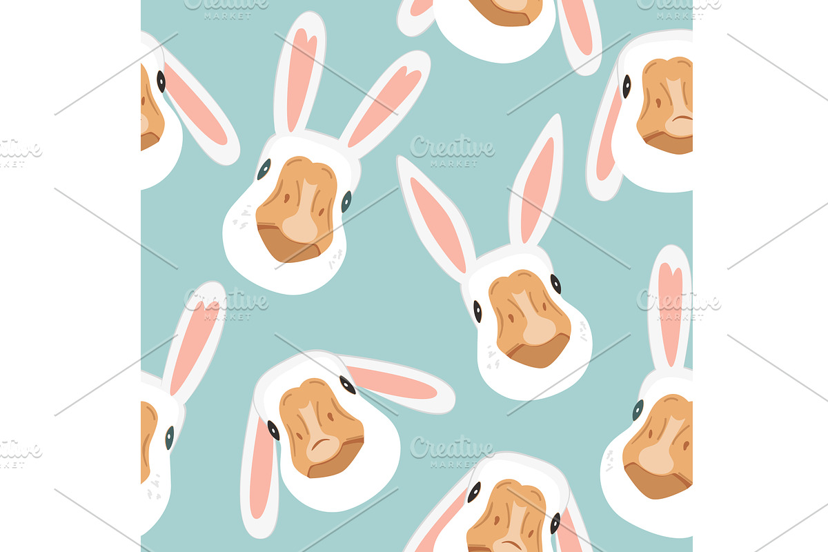 Seamless pattern with cute goose, an Animal Illustration by Toltemara