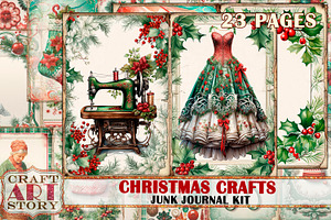 Christmas Crafts Junk Journal Kit