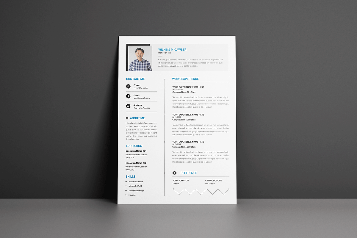 Minimal Resume Template Layout, a Resume Template by Seeing-art (Photo 3 of 4)
