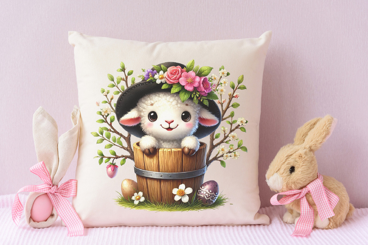 Easter day ram peeking clipart, an Illustration by RobertsArt (Photo 2 of 7)