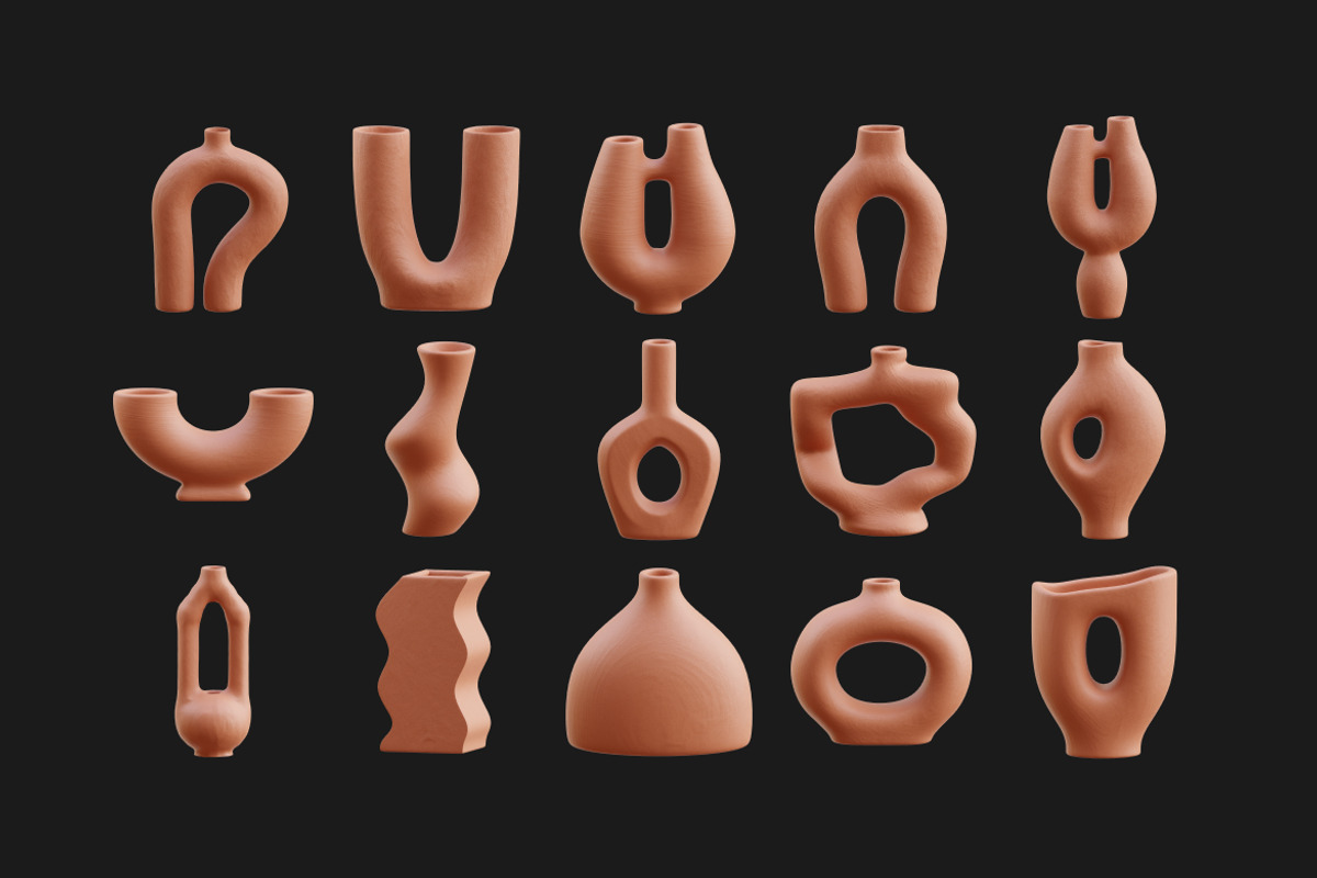 3D Abstract Vase, an Object 3D Model by Rakata Studio (Photo 2 of 3)
