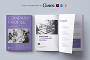 Company Profile Template | Canva, a Brochure Template by DesVert (Thumbnail 1 of 6)