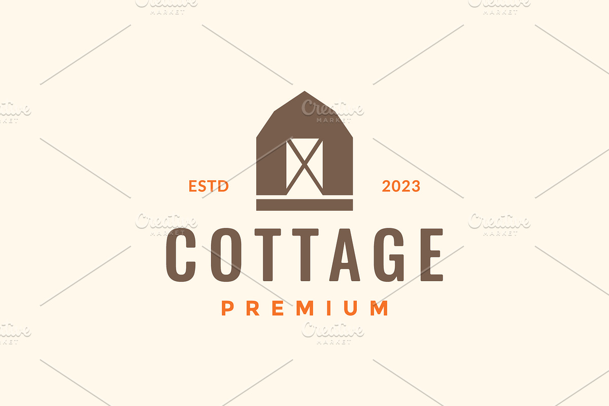 wood cottage house village logo, a Branding & Logo Template by devastd