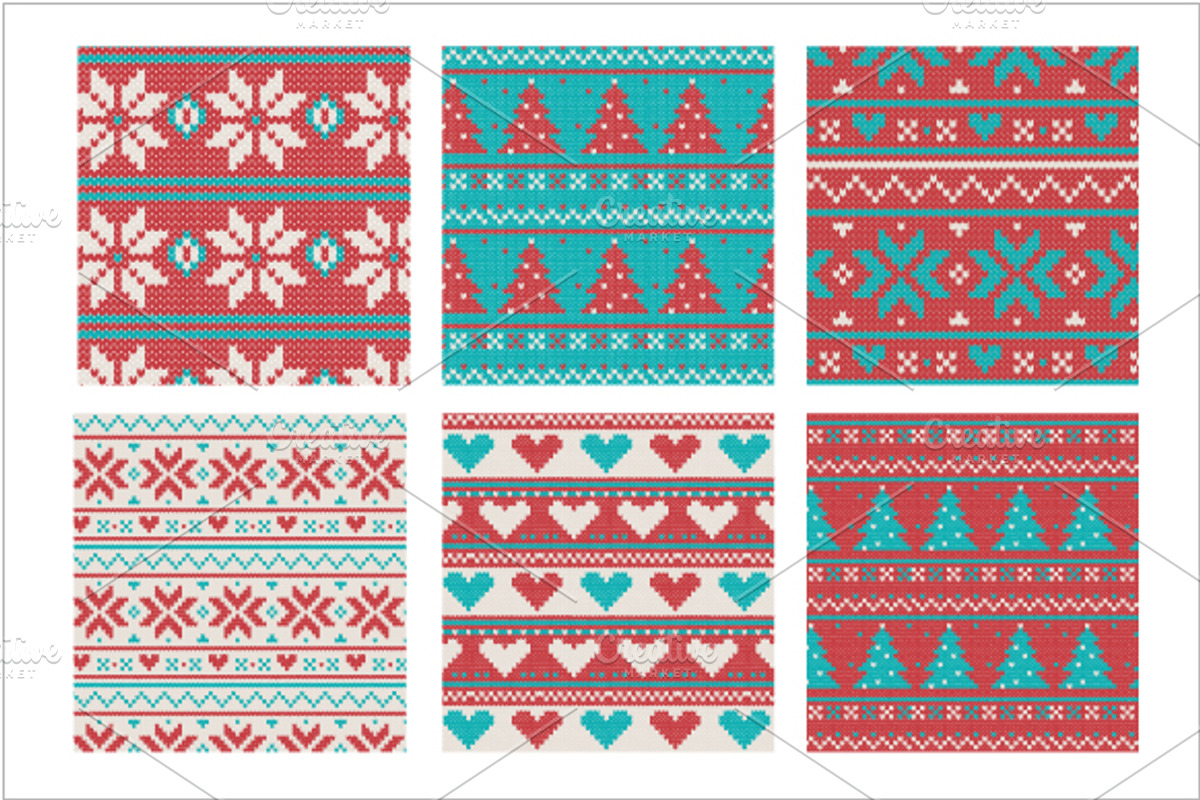 Knitting vector brushes & patterns preview 4