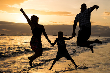 Family stock photo containing family and beach