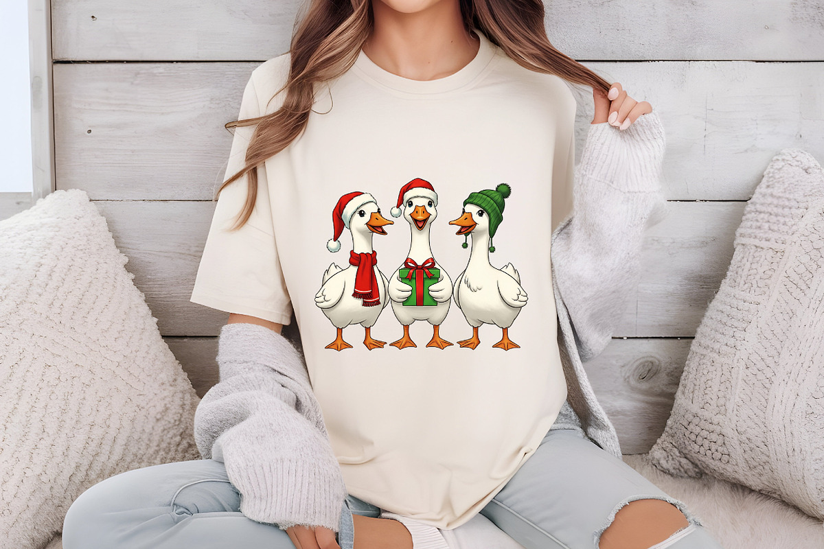Funny Christmas Goose PNG, an Illustration by Libby Wishes (Photo 2 of 6)