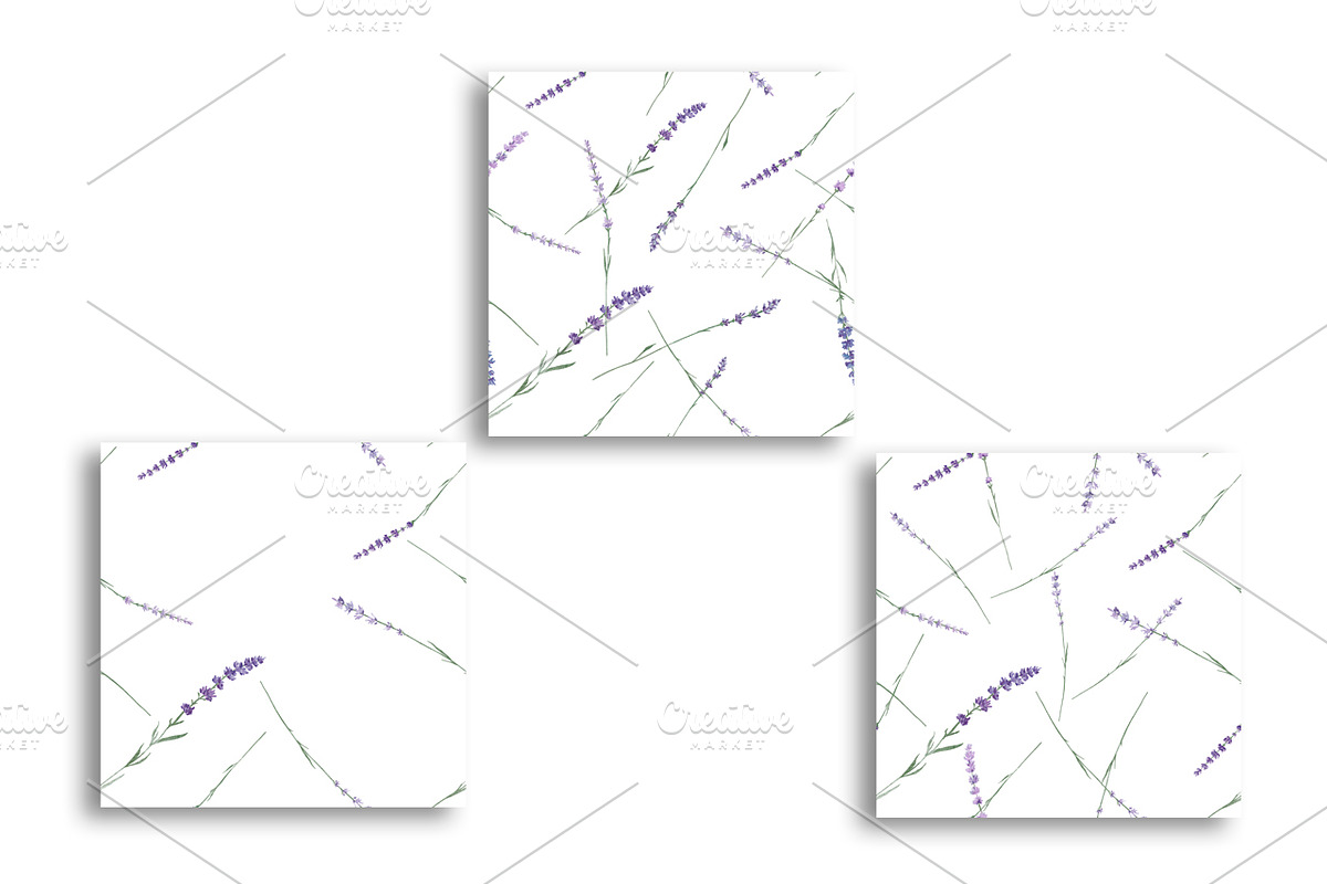 Watercolor Lavender Seamless Pattern, a Pattern Graphic by NKTKNS (Photo 2 of 5)