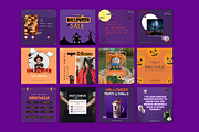 Halloween Social Media Template, a Social Media Template by Meoww_Design (Thumbnail 4 of 6)