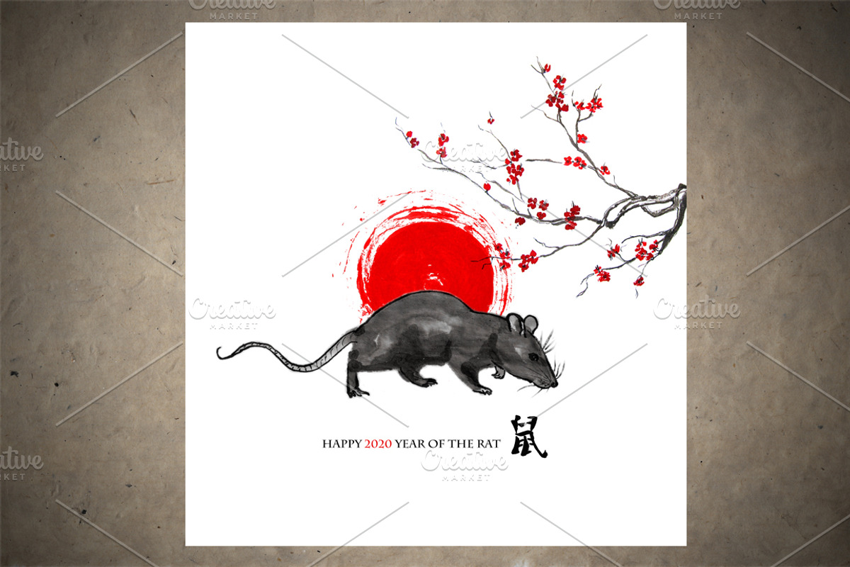 Rats Sumi-e, an Animal Illustration by StabuLaRasa illustration (Photo 10 of 18)