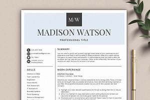 Minimal Resume Template CV