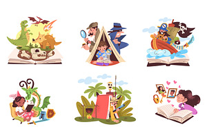 People fantasy book. Fiction books, a Sport Illustration by Stock-Smart-Start