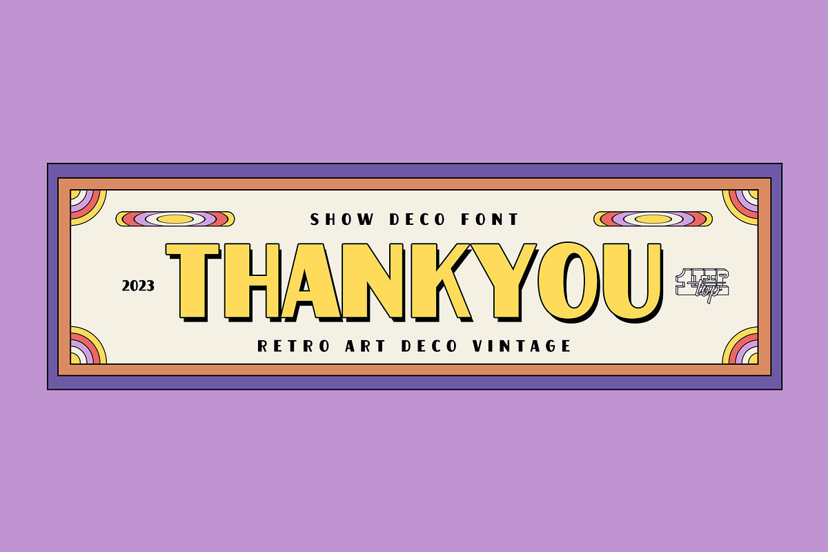 Showdeco | Retro Art Deco Font, a Sans Serif Font by Tiptop Graphic (Photo 10 of 10)