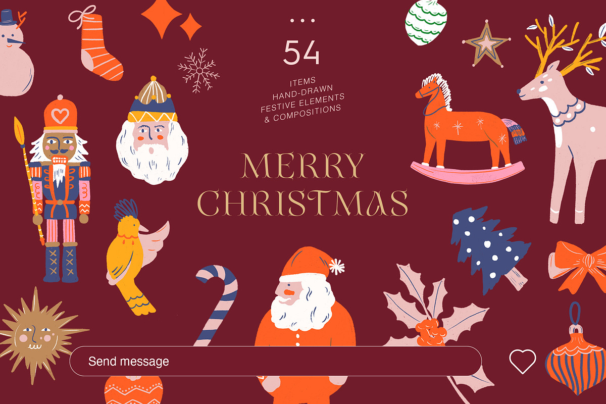Merry Christmas and festive bundles, an Illustration by Manimanisa (Photo 1 of 10)