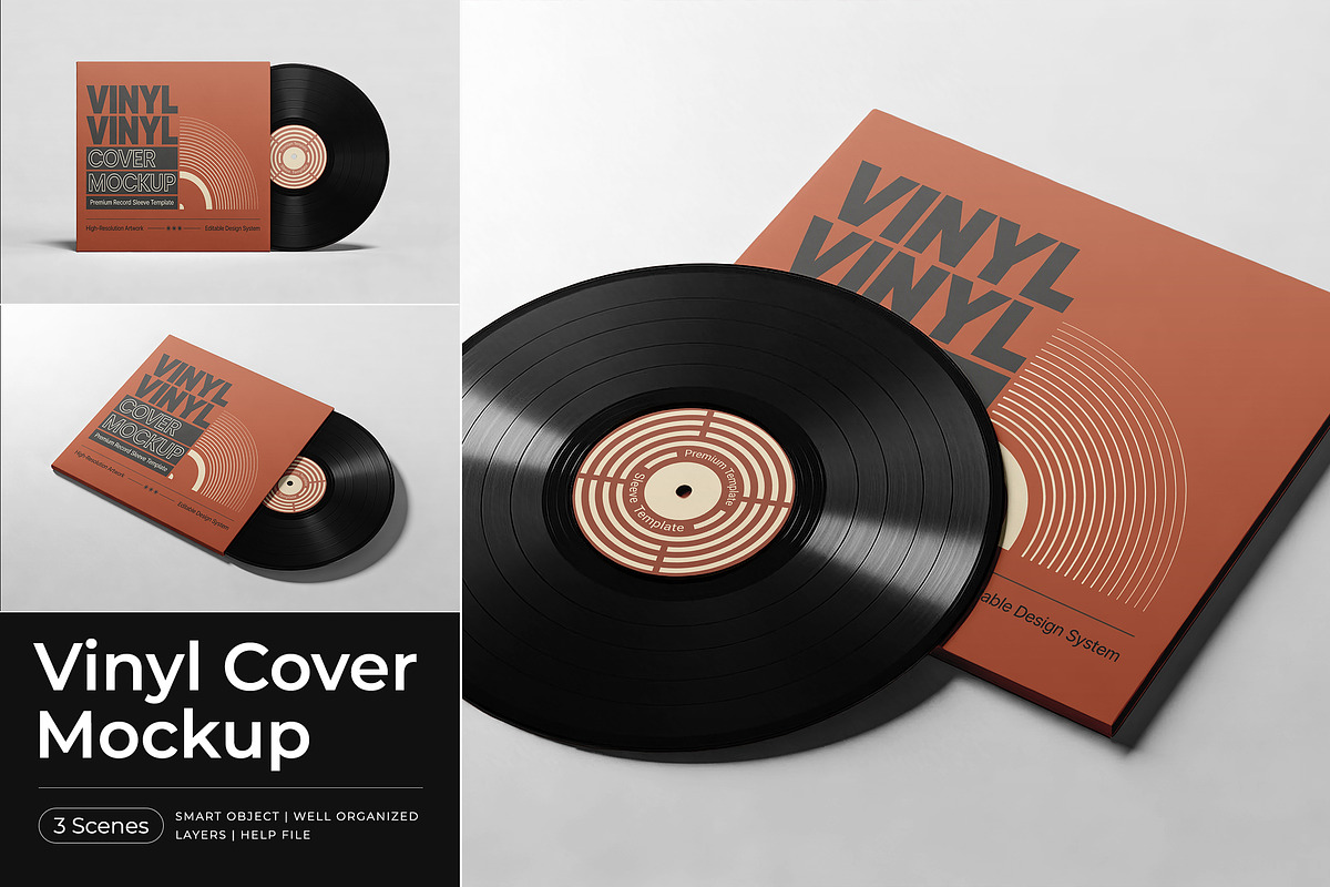 Vinyl Cover Mockup, a Product Mockup by Pitchlook.Studio (Photo 1 of 4)
