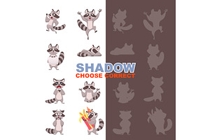 Correct shadow. racoon in different, an Animal Illustration by Onyx