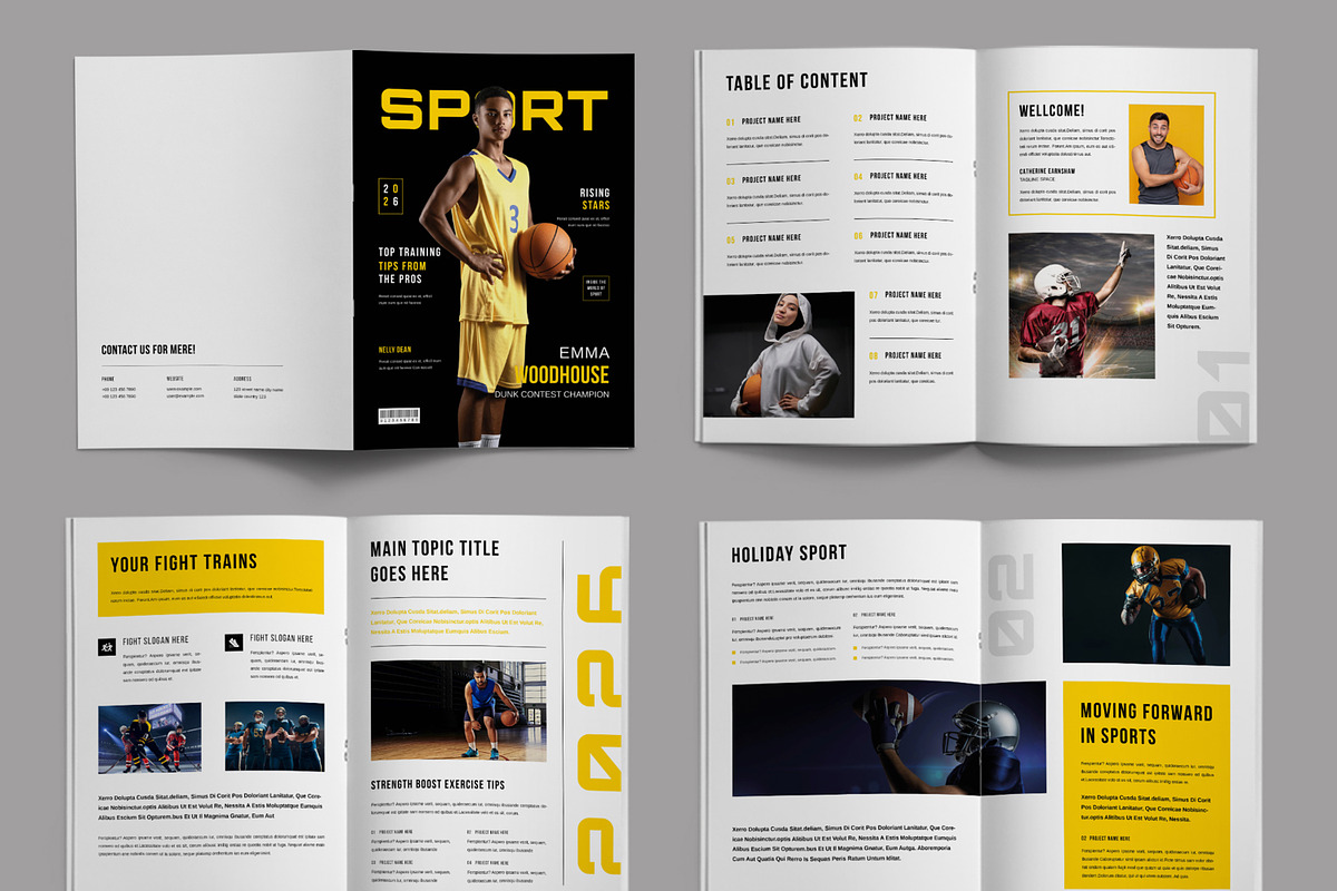 Sports Magazine Template Layout, a Magazine Template by ContestDesign (Photo 2 of 3)