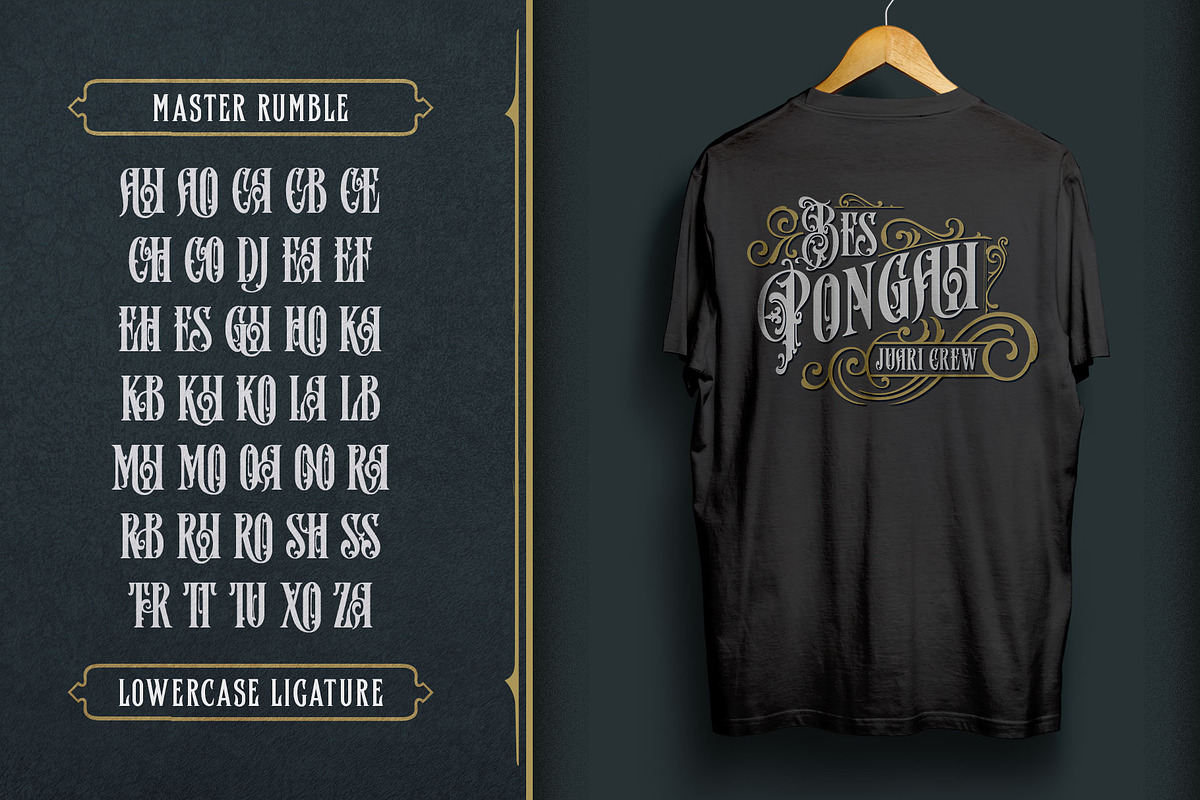 Master Rumble Victorian Typeface, a Blackletter Font by alit design (Photo 22 of 25)