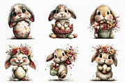 Whimsical Easter Bunny Clipart Png, an Illustration by Craft Nest (Thumbnail 3 of 11)