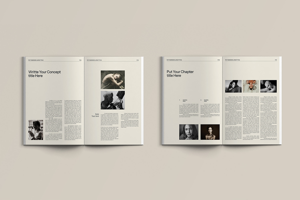 A4 Book Design Template | CANVA, a Brochure Template by evgenystudio (Photo 5 of 5)