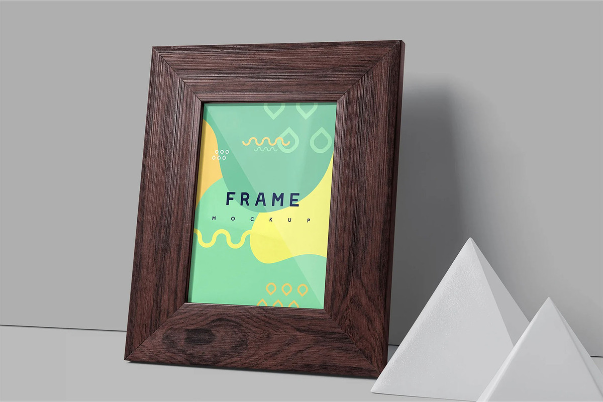 Small Wooden Picture Frame Mockup, an Advertising Mockup by megostudi0 (Photo 6 of 6)