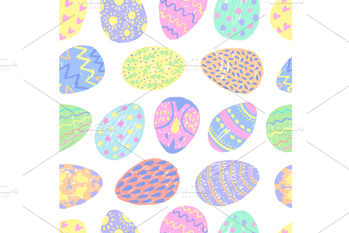 Easter eggs seamless pattern, an Object Illustration by Valerie Bodnar