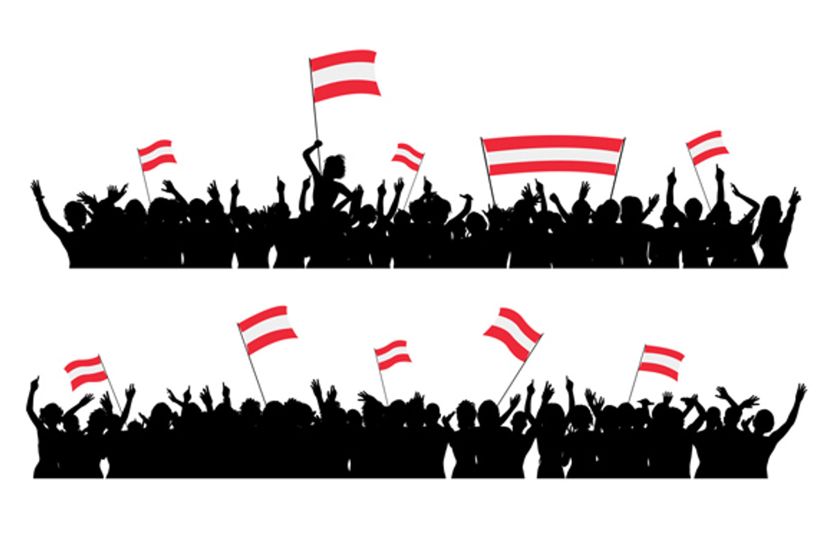 Cheering Crowd Austria, a Person Illustration by Albert Does Stuff (Photo 2 of 3)