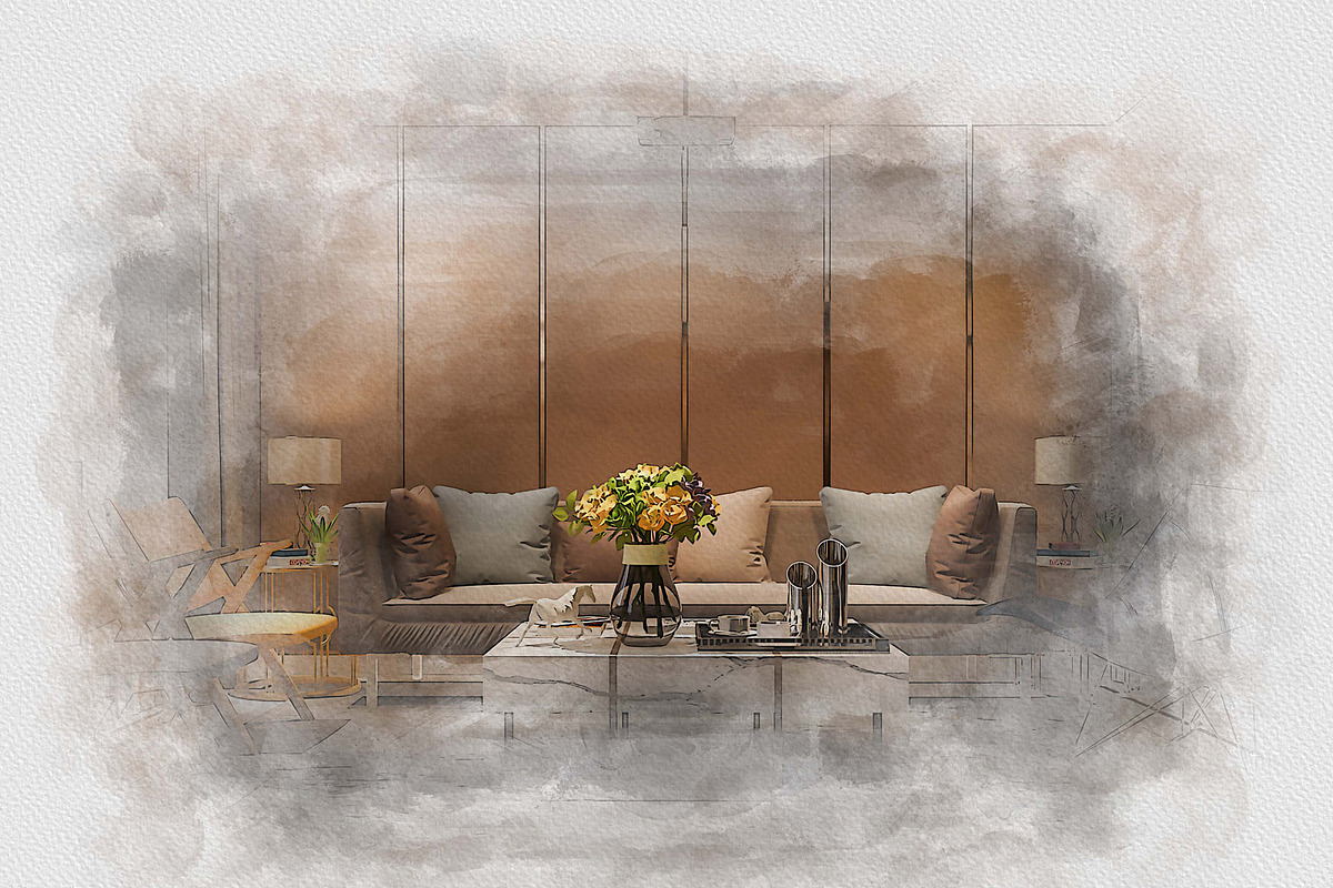 Exterior Watercolor Effect Bundle, an Action Add-On by MRI STUDIO (Photo 7 of 24)