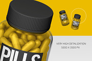 Clear Pills Bottle Mockup Set, a Packaging Mockup by Country4k (Thumbnail 3 of 4)