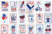 Independence Day 4th of July Clipart, a Seasonal Illustration by SugarCloudStudioArt (Thumbnail 1 of 4)