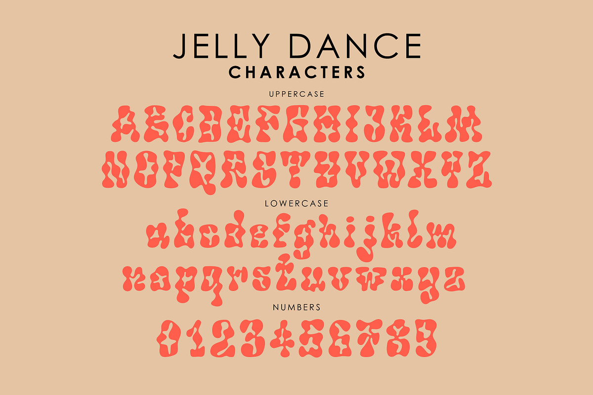 Jelly Dance - Bubbly Groovy Font, a Sans Serif Font by Struvictory.art (Photo 5 of 8)