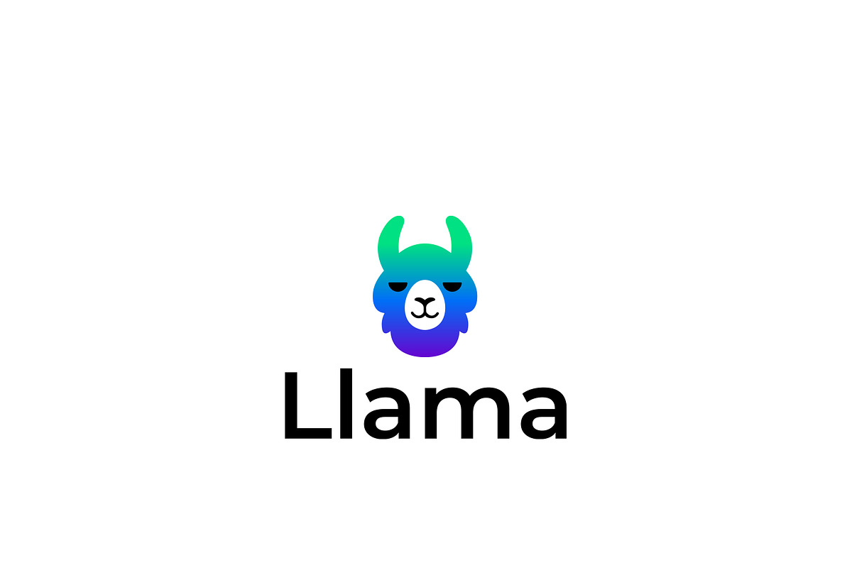 Cute Gradient Llama Logo, a Branding & Logo Template by HueNestify (Photo 1 of 2)