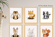 Watercolor Woodland Animals Clipart, an Animal Illustration by TitaLivingArt (Thumbnail 8 of 11)